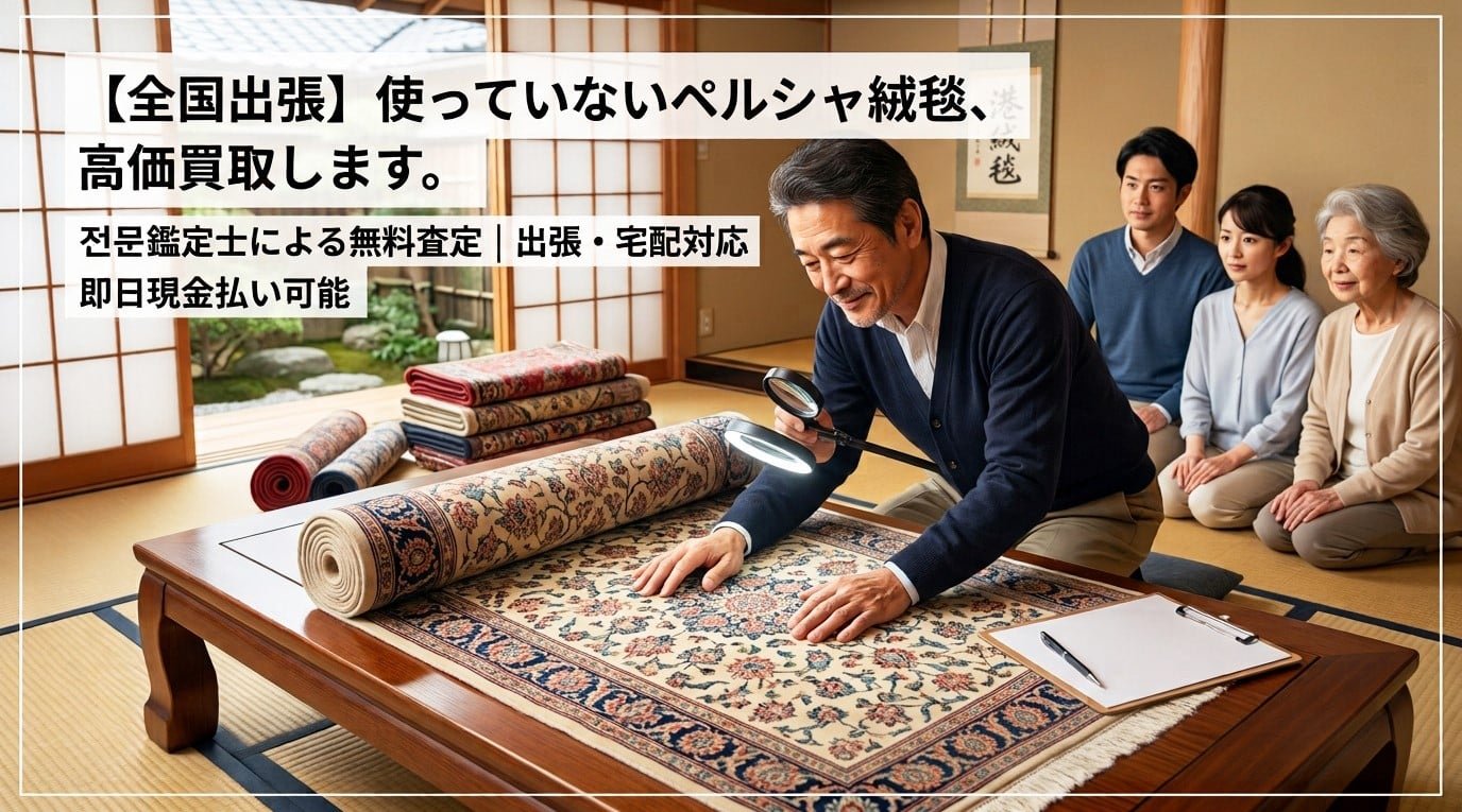 【全国出張対応】ペルシャ絨毯の高価買取なら港区絨毯へ